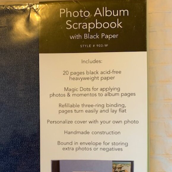 Denim Photo Album Scrapbook Handmade Pulp Paper Products NIP - Picture 3 of 4